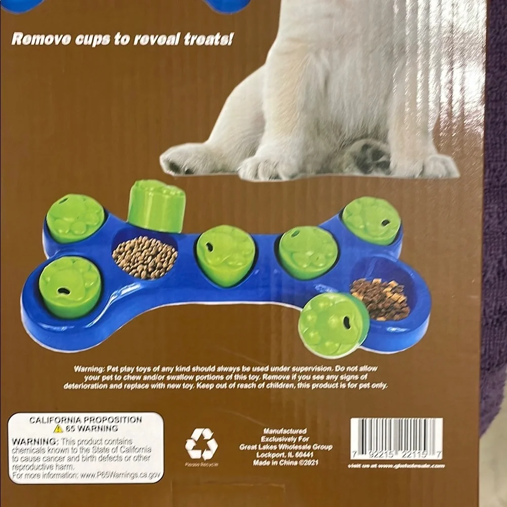Green and Blue Dog Treat Puzzle Toy